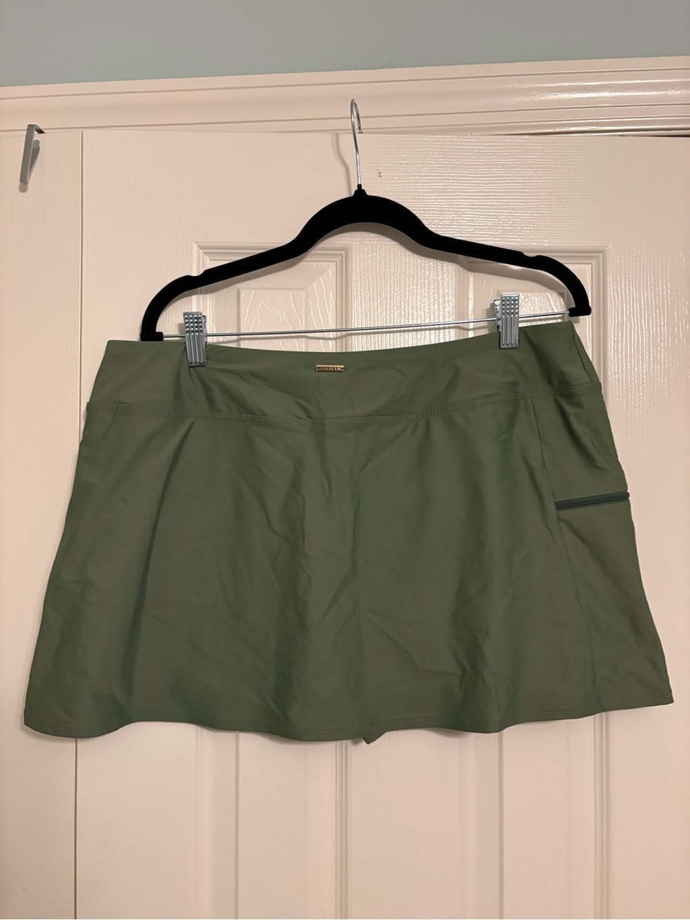 Sunsets Sporty Swim Skirt XL Olive - Picture 3 of 7